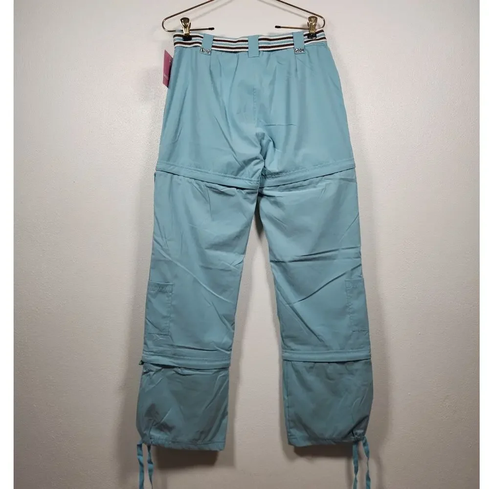 NWT Vintage y2k Skechers Baby Blue Cargo Pants Bottoms 90s Skate Size 16